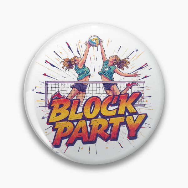 Artikelvorschau, Block Party Volleyball T-Shirt entworfen und verkauft von RMTrendy.