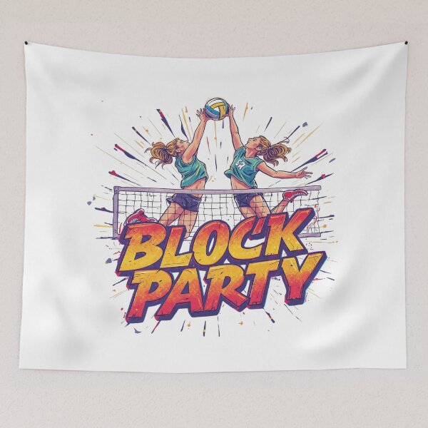 Item preview, Block Party Volleyball T-Shirt designed and sold by RMTrendy.