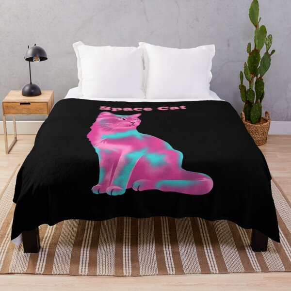 Item preview, Space Cat – Neon-colored cat in galaxy style designed and sold by TimelessCW.