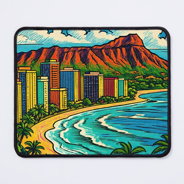 Item preview, Honolulu, city | Comics stylCartoone - designed and sold by ComicsFactory.