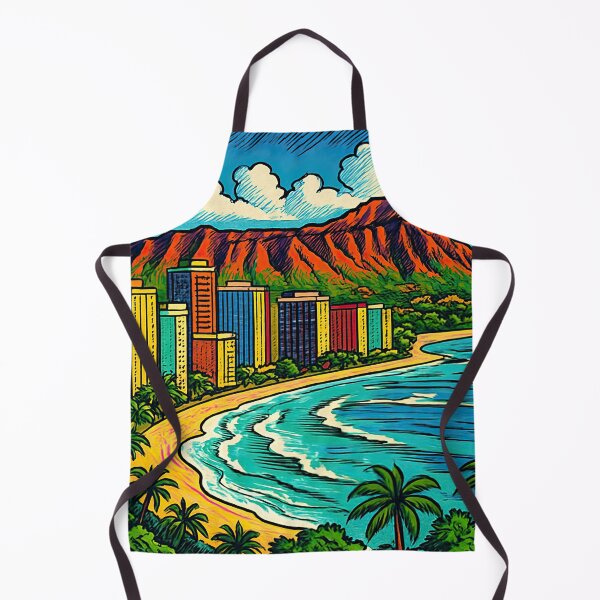Item preview, Honolulu, city | Comics stylCartoone - designed and sold by ComicsFactory.