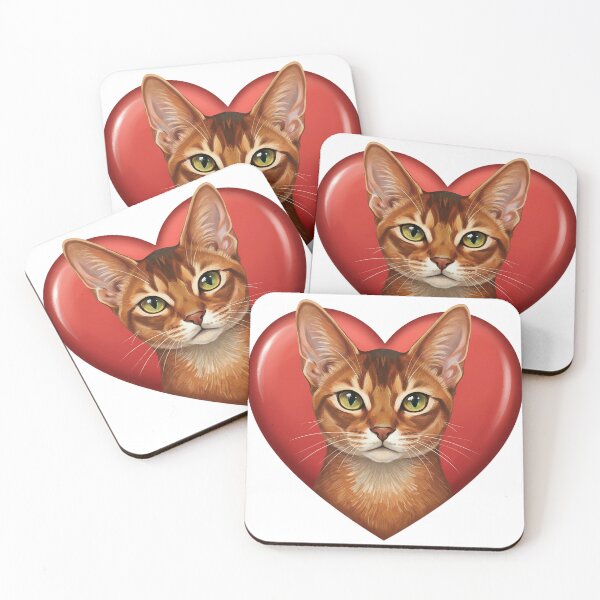 Item preview, Valentines Pets in Hearts Abysinnian designed and sold by KC's.