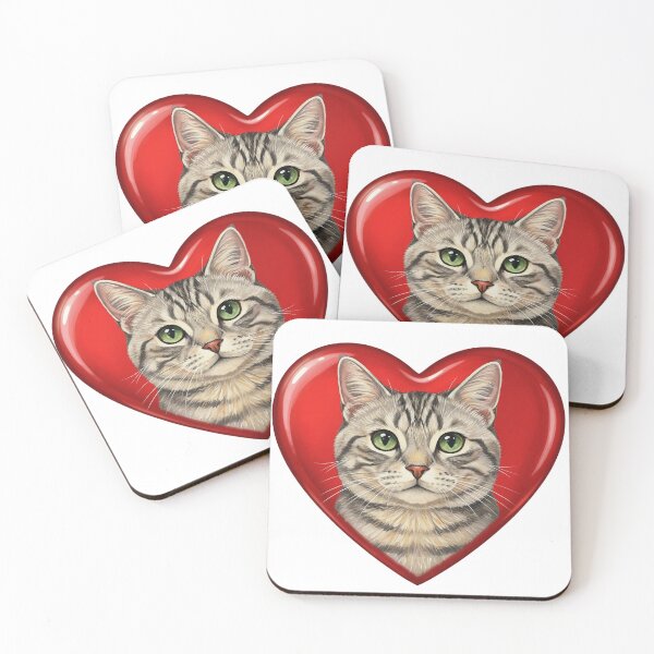 Item preview, Valentines Pets in Hearts American Shorthair designed and sold by KC's.