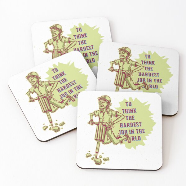 Item preview, “To Think – The Hardest Job in the World” Funny Retro Cartoon Quote designed and sold by Mammu-Fashion.