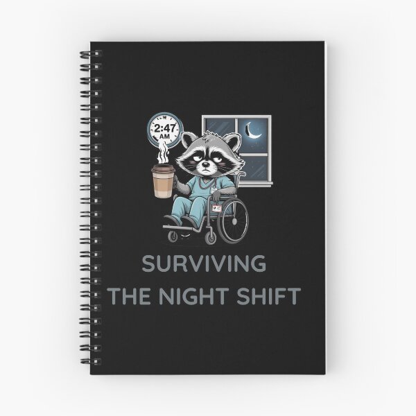 Item preview, Surviving the Night Shift – Funny Raccoon Nurse Design for Overnight Workers designed and sold by HubCreates.
