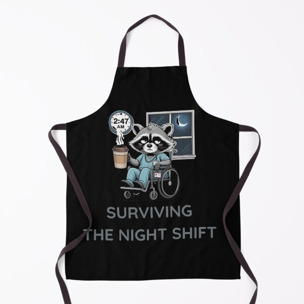 Item preview, Surviving the Night Shift – Funny Raccoon Nurse Design for Overnight Workers designed and sold by HubCreates.