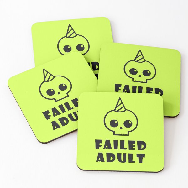 Item preview, Failed Adult – Humor Negro Diseño Minimalista designed and sold by Makuno Studio.