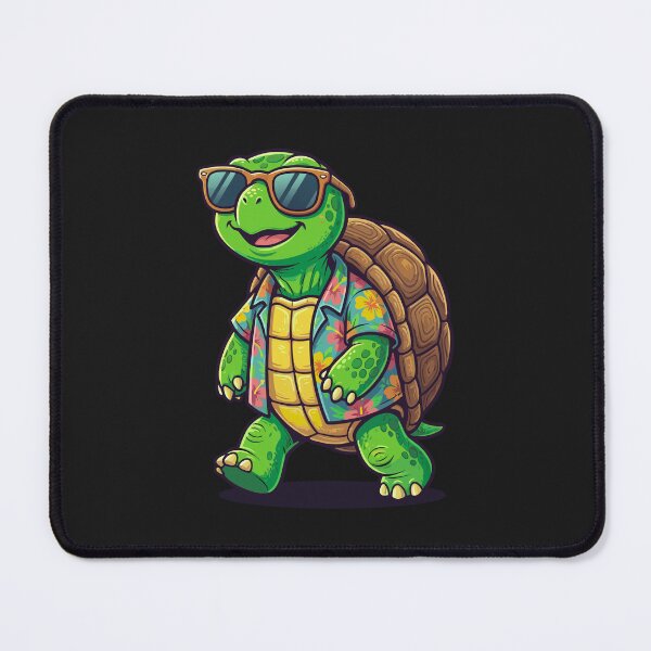 Item preview, Cool Turtle in Sunglasses – Tropical Hawaiian Cartoon Turtle designed and sold by Royalsticker.