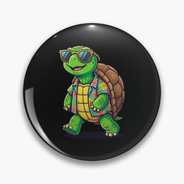 Item preview, Cool Turtle in Sunglasses – Tropical Hawaiian Cartoon Turtle designed and sold by Royalsticker.
