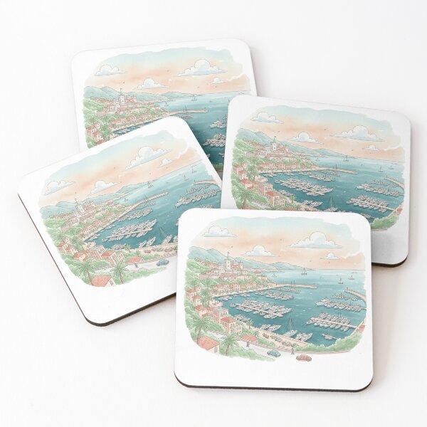 Item preview, Watercolor Monaco View designed and sold by ArtQueen777.