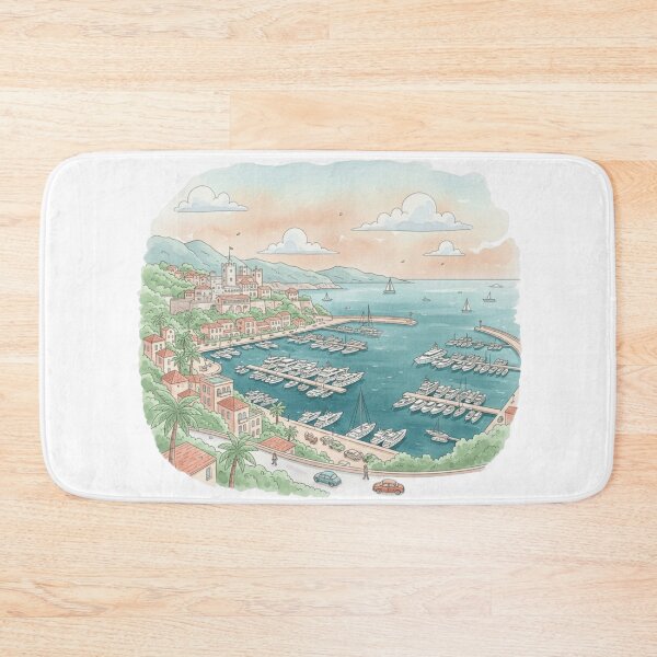 Item preview, Watercolor Monaco View designed and sold by ArtQueen777.