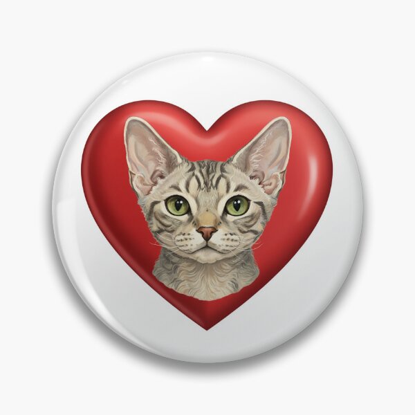 Item preview, Valentines Pets in Hearts Devon Rex designed and sold by KC's.