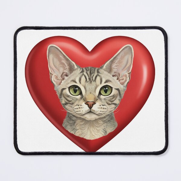 Item preview, Valentines Pets in Hearts Devon Rex designed and sold by KC's.