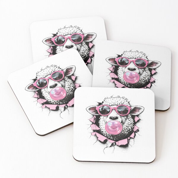 Item preview, Sheep Pop Art Bubble Gum Pink Sunglasses designed and sold by CreareAT.