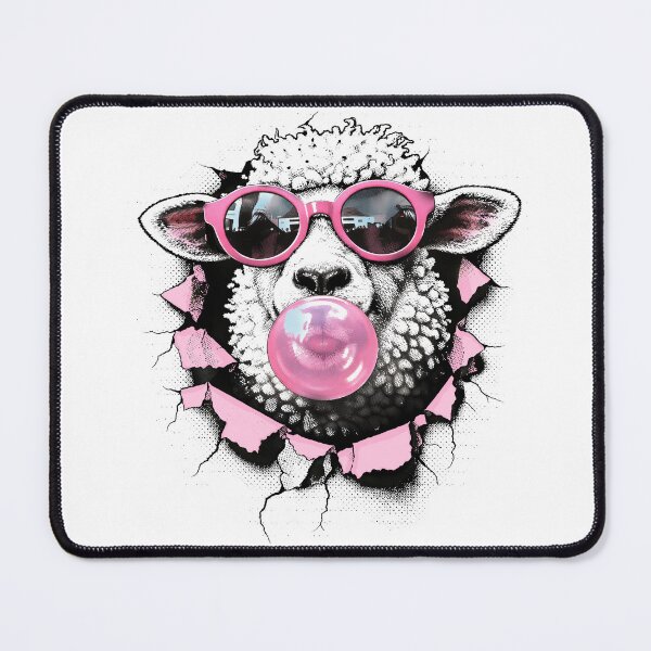 Item preview, Sheep Pop Art Bubble Gum Pink Sunglasses designed and sold by CreareAT.
