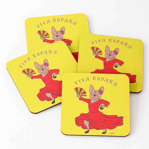 Item preview, VIVA ESPAÑA BULLDOG FLAMENCO DANCER designed and sold by Arty-Coop.