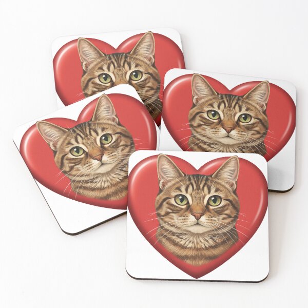 Item preview, Valentines Pets in Hearts Domestic Shorthair designed and sold by KC's.