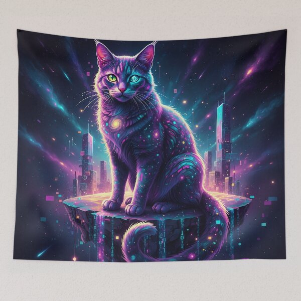Item preview, Galactic Anomaly: The Cosmic Cat of Neo-Istanbul designed and sold by SystemOutDesing.