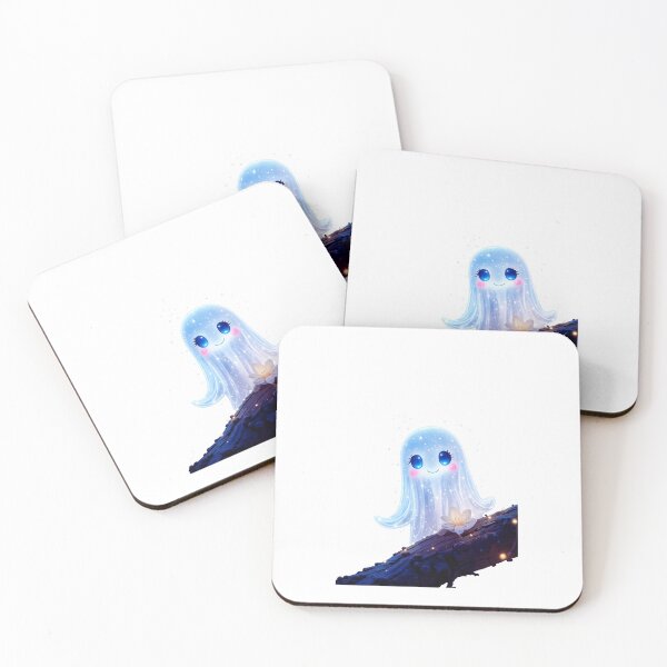 Item preview, “Moonlit Spirit – Whimsical Cute Ghost Art” designed and sold by MoodByte .