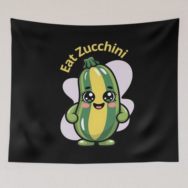 Item preview, Eat Zucchini – Cute Happy Zucchini Character designed and sold by 404wearpl.