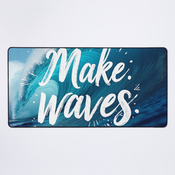 Item preview, Make Waves | Inspirational Ocean Surf & Motivational Quote Art designed and sold by DesignsByDessie.