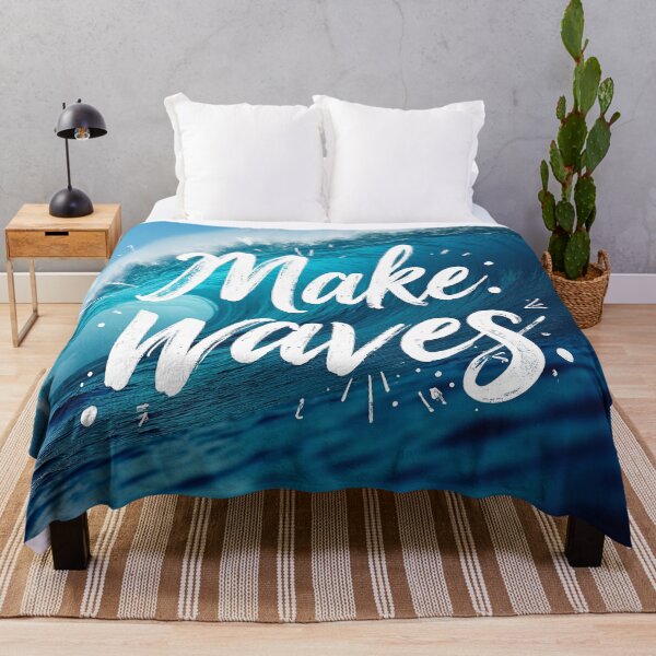 Item preview, Make Waves | Inspirational Ocean Surf & Motivational Quote Art designed and sold by DesignsByDessie.