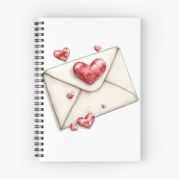 Item preview, Love Envelope Heart Seal Saint Valentine's Day - Cute Watercolor Red Heart NIE Art Print designed and sold by DesignArtist.ia.
