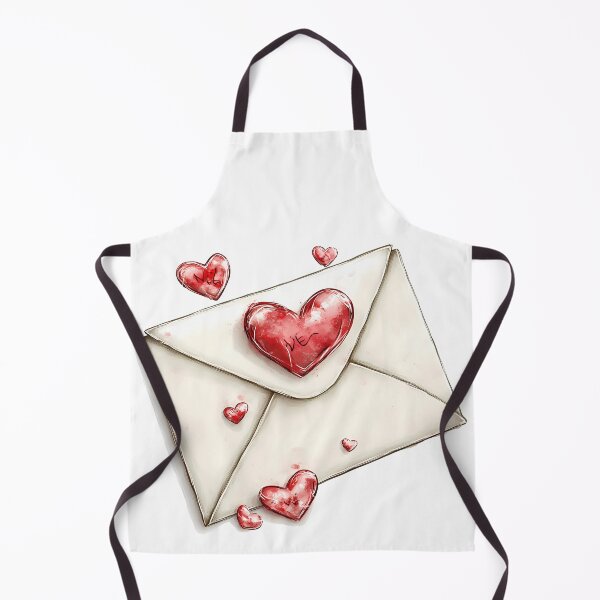 Item preview, Love Envelope Heart Seal Saint Valentine's Day - Cute Watercolor Red Heart NIE Art Print designed and sold by DesignArtist.ia.