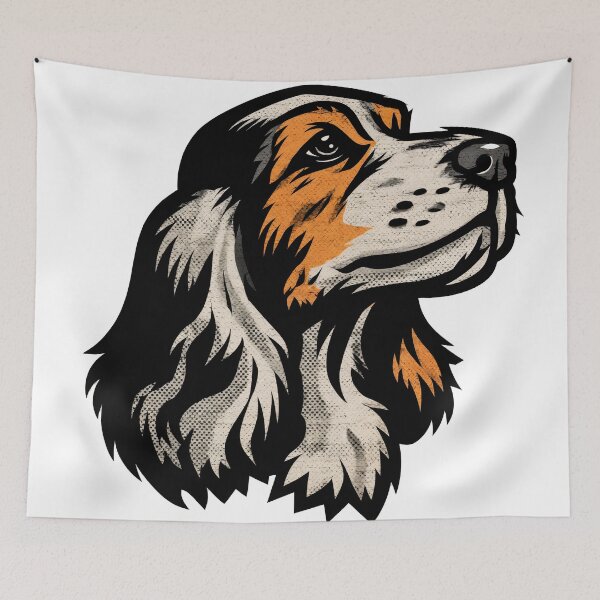 Item preview, Noble Spaniel Bold Line Dog Art designed and sold by ForeverPrintsOK.