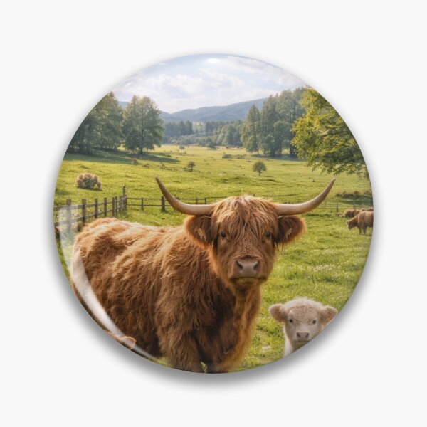 Item preview, Highland Family in Sunny Meadow designed and sold by JuViRo.