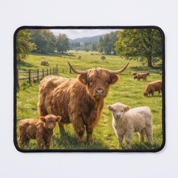 Item preview, Highland Family in Sunny Meadow designed and sold by JuViRo.