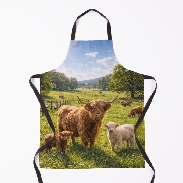 Item preview, Highland Family in Sunny Meadow designed and sold by JuViRo.