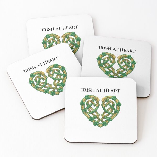 Item preview, Celtic Heart Knot with Shamrocks – Irish Claddagh Symbol Design designed and sold by AnburDesigns.