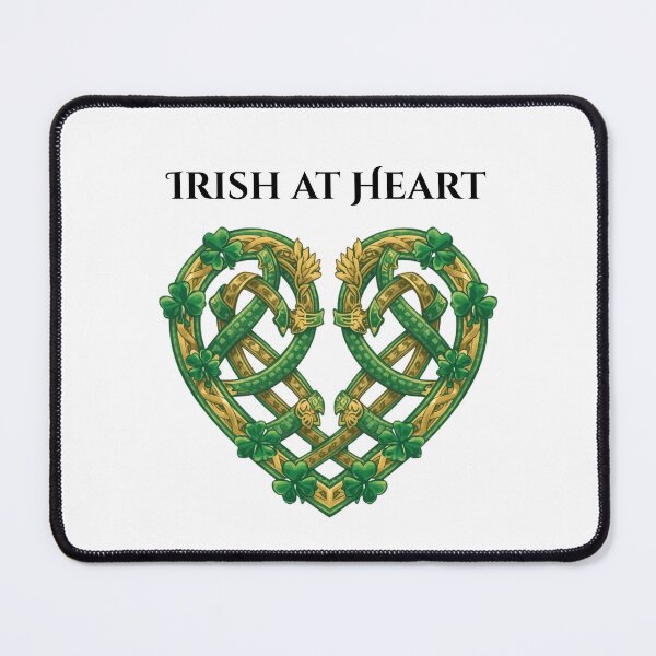Item preview, Celtic Heart Knot with Shamrocks – Irish Claddagh Symbol Design designed and sold by AnburDesigns.