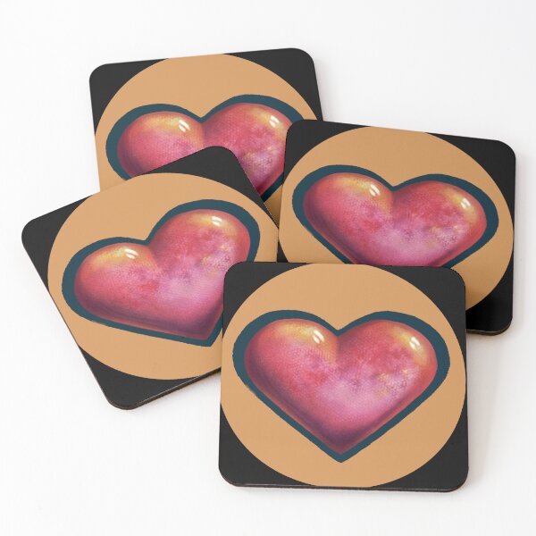 Item preview, Heart on peach designed and sold by graphic-bits.