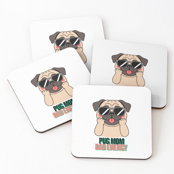 Item preview, Pug Mom Dad Energy Cool Pug Vibes designed and sold by LUV PAWSIA.