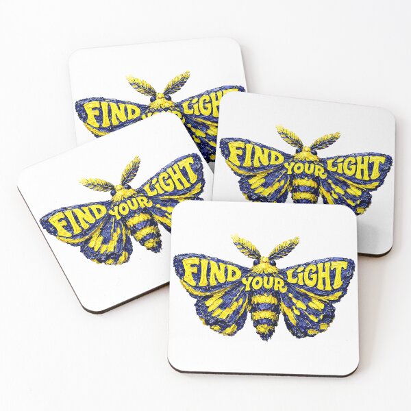 Item preview, Find Your Light Ornate Moth - Navy Blue 3D Impasto Art designed and sold by LSphere Art.