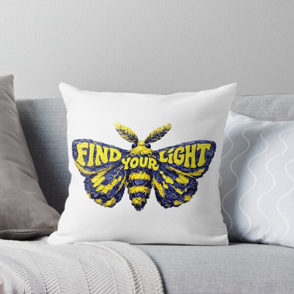Item preview, Find Your Light Ornate Moth - Navy Blue 3D Impasto Art designed and sold by LSphere Art.