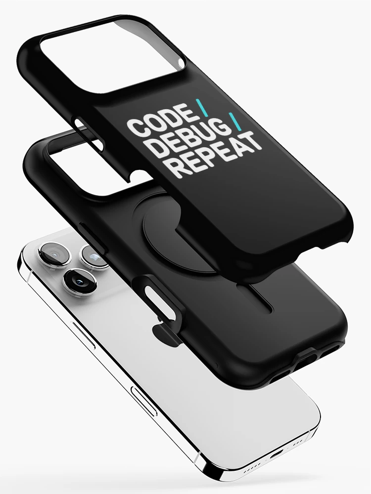 Thumbnail 2 of 4, iPhone Case, Code Debug Repeat Cycle designed and sold by SplashTastic.