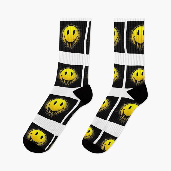 Item preview, Glitch Smile Face – Dark Cyberpunk Smiley Art designed and sold by Rafcioo.