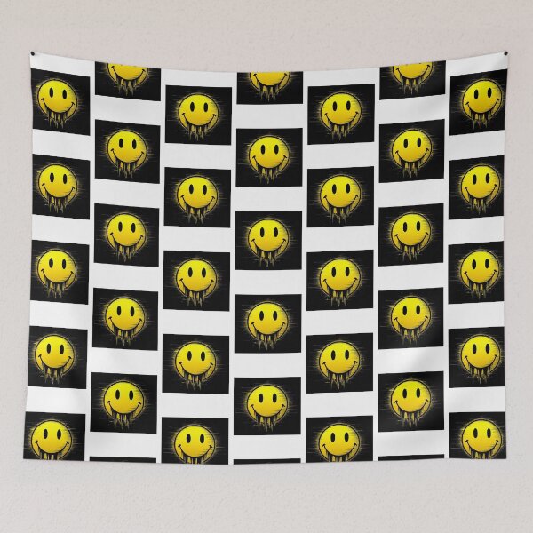 Item preview, Glitch Smile Face – Dark Cyberpunk Smiley Art designed and sold by Rafcioo.