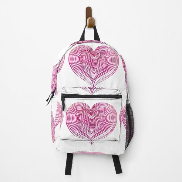 Item preview, Hypnotic Concentric Pink Heart Saint Valentine's Day - Modern Line Wave Love Art Print designed and sold by DesignArtist.ia.