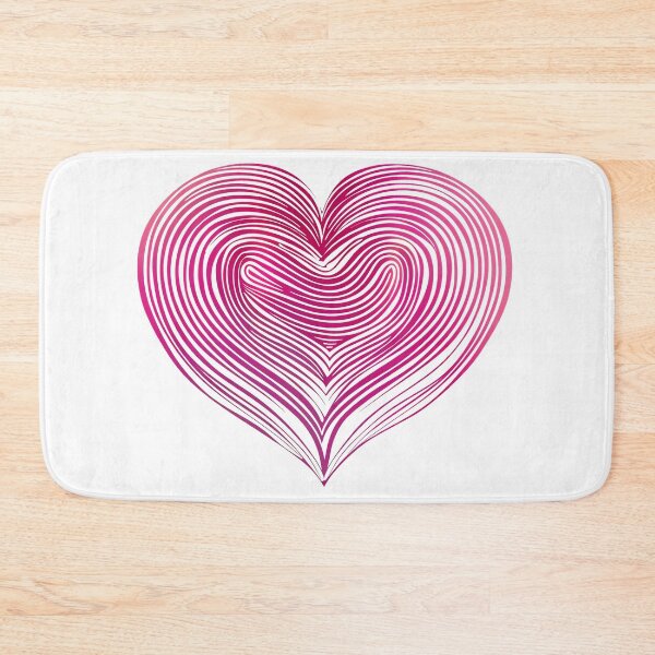 Item preview, Hypnotic Concentric Pink Heart Saint Valentine's Day - Modern Line Wave Love Art Print designed and sold by DesignArtist.ia.