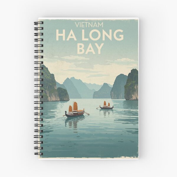 Item preview, Ha Long Bay Poster, Vietnam Wall Art, Traveller Postcard designed and sold by Bits & Bops Boutique.