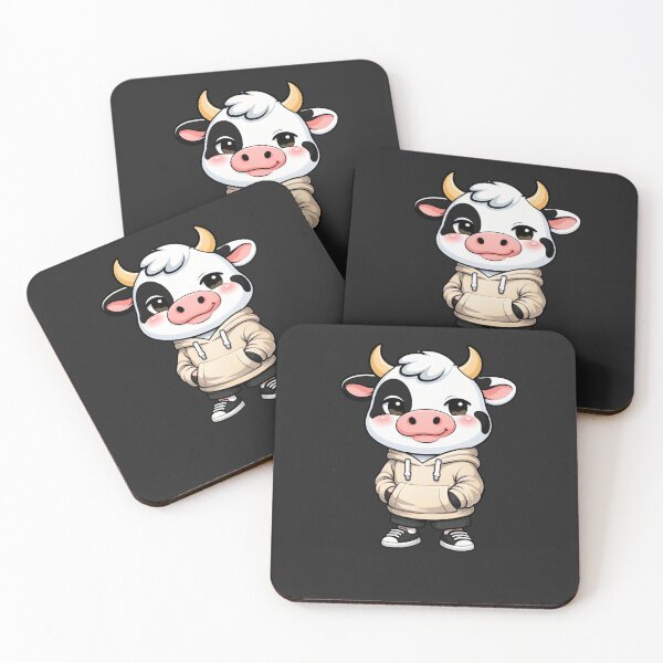 Item preview, Cool Kawaii Street Cow – Cute Chibi Cow Cartoon | Minimal Lifestyle Design designed and sold by ColorSplash123.