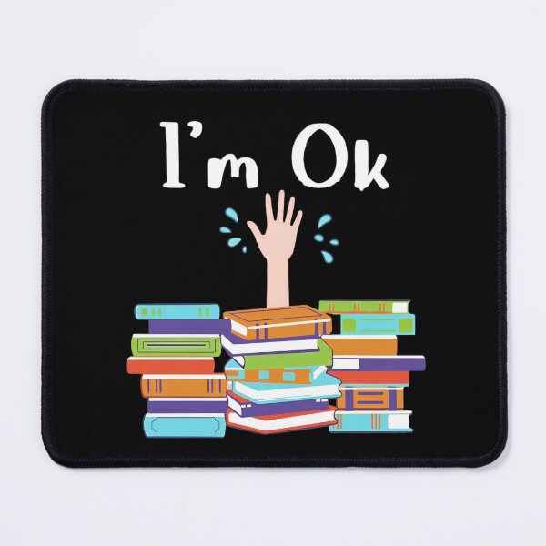 Item preview, Funny I'm Ok Hand Stacked Books Illustrations, Cute Booklover Librarian Gift  designed and sold by Thread&Fable.