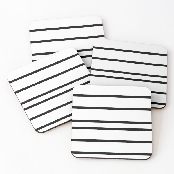 Item preview, Black and white horizontal stripes (black) designed and sold by ArtyFridgees.