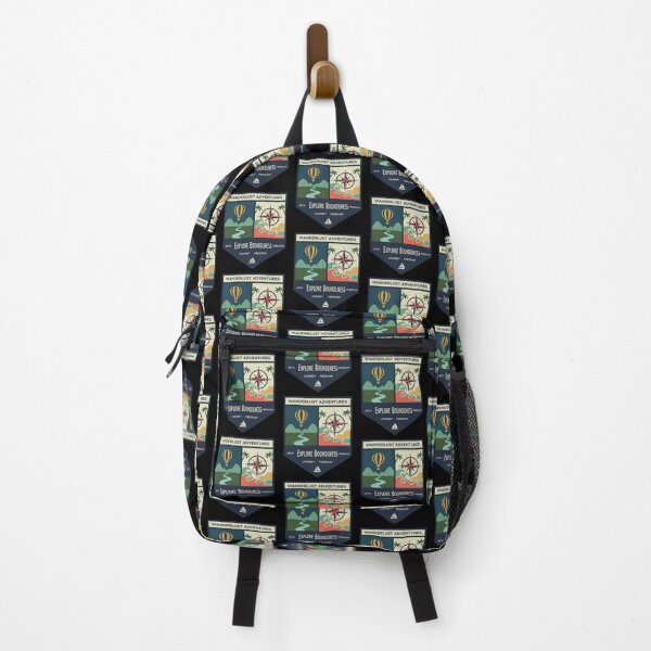 Item preview, Wanderlust Adventures – Explore Boundless Freedom Badge designed and sold by Dogandesighn.