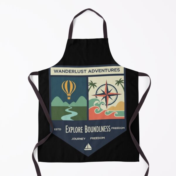 Item preview, Wanderlust Adventures – Explore Boundless Freedom Badge designed and sold by Dogandesighn.