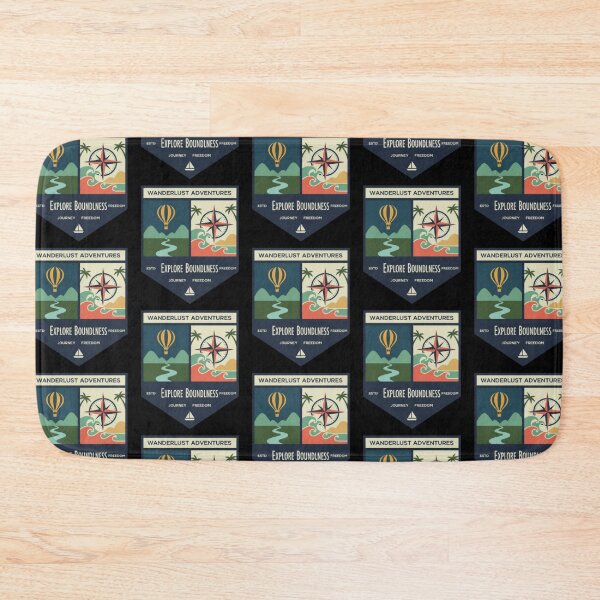 Item preview, Wanderlust Adventures – Explore Boundless Freedom Badge designed and sold by Dogandesighn.